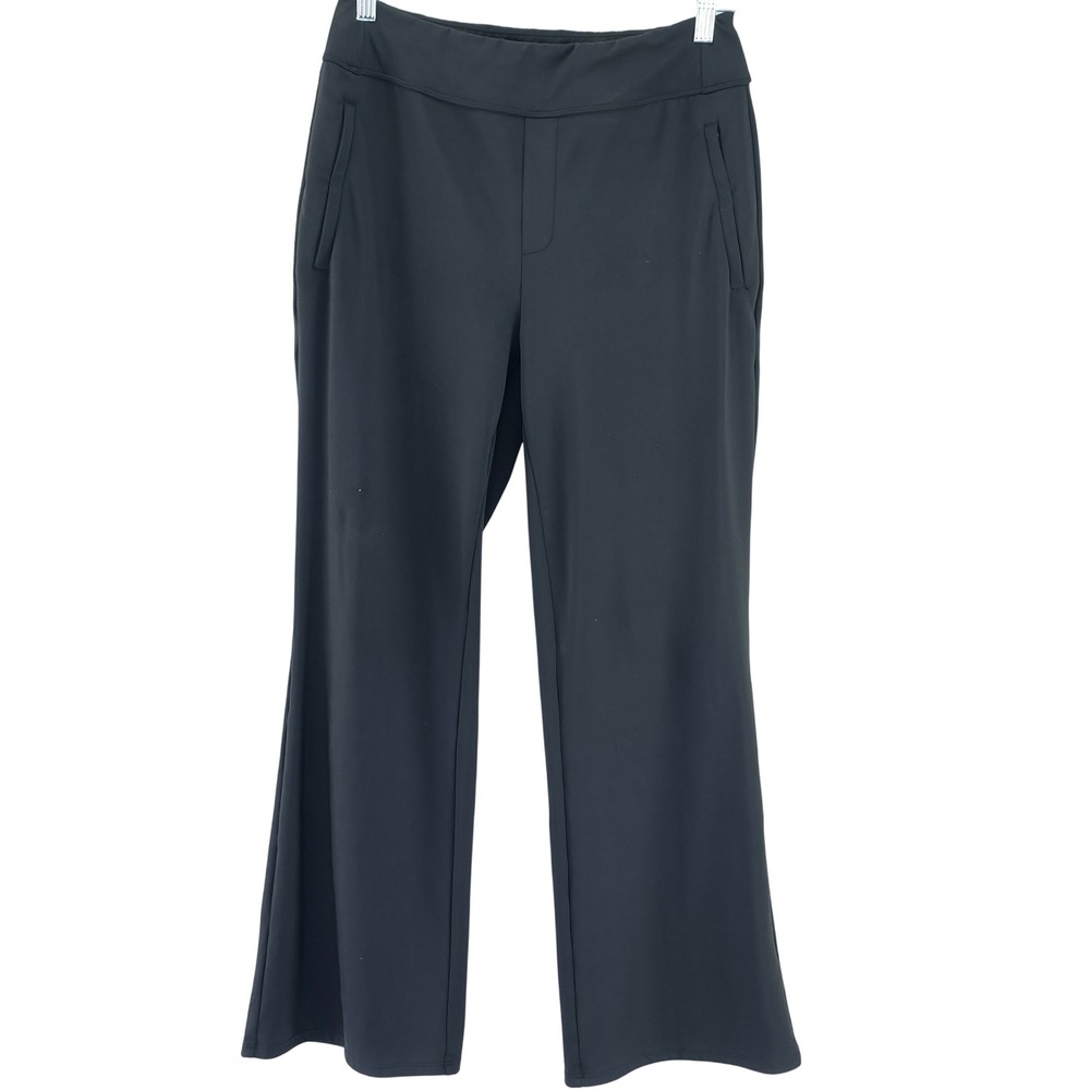 Halara Flare Pants Women Medium Black High Rise Wide Leg Stretch Work Travelwear